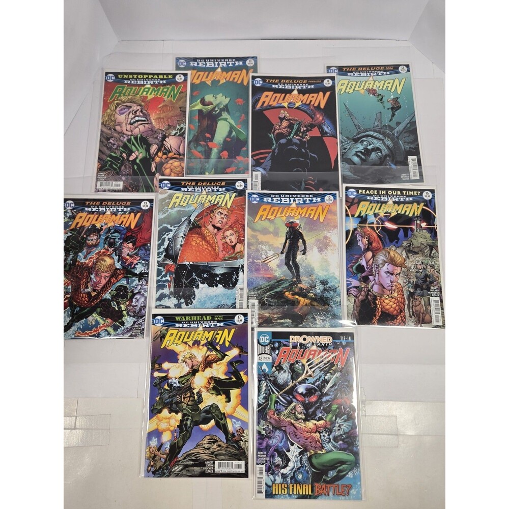 Aquaman DC Rebirth Lot 10 Comics #9-13 #15 x2 #16 #17 #42 Middleton Variant